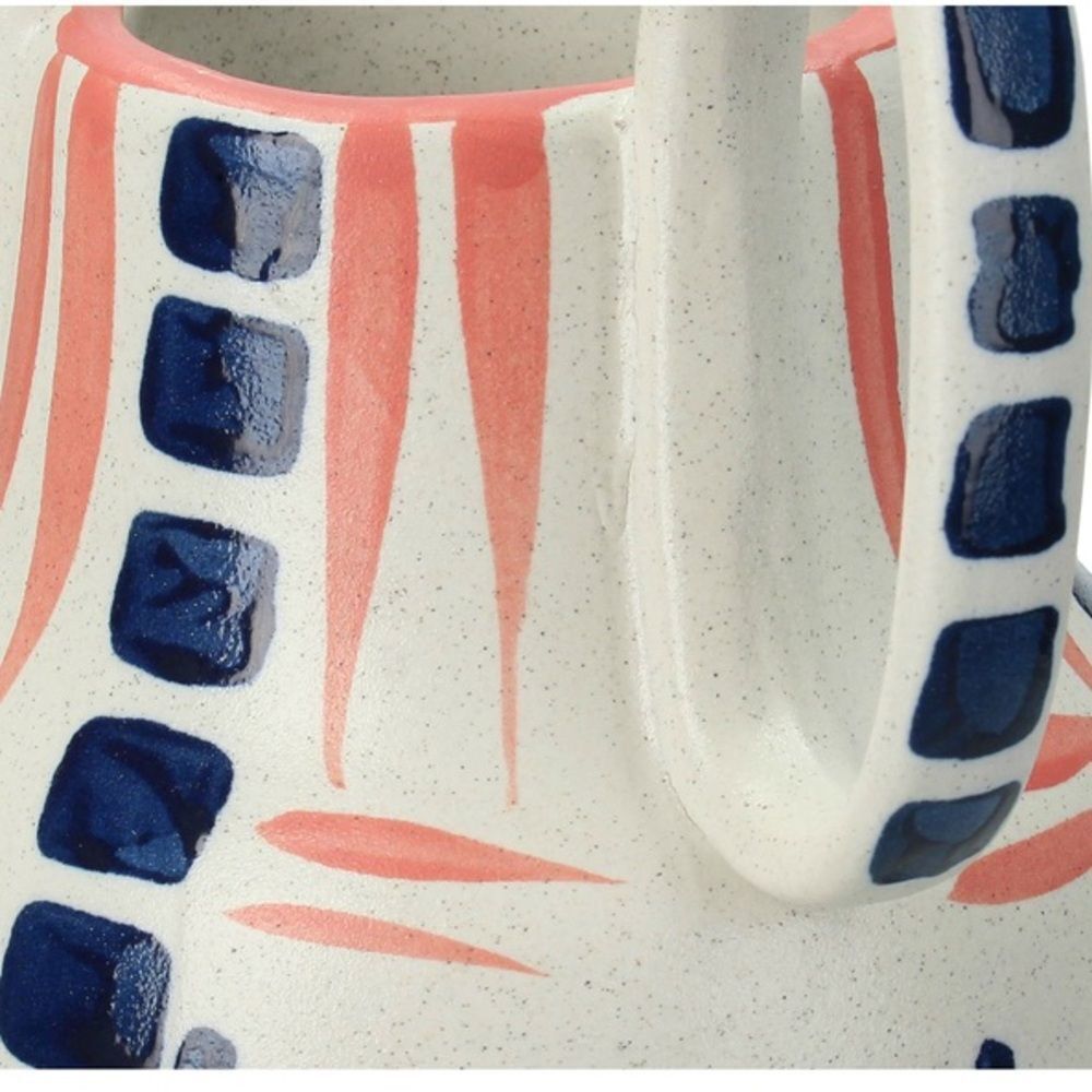 Kersten Fine Earthware Artisan Crafted Retro Designed Ceramic Vase w/Handles - Picture 5 of 13